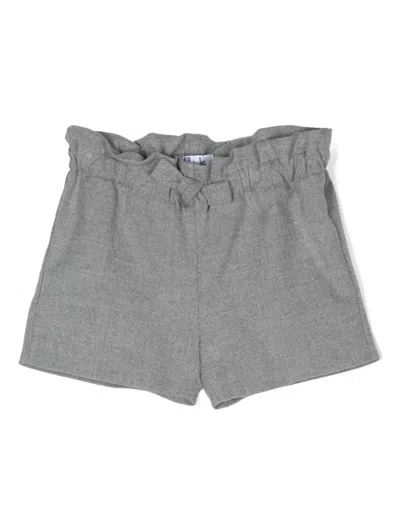 Il Gufo Babies' Bow-detailed Shorts In Grey