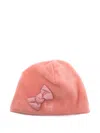 Il Gufo Bow-embellished Beanie Hat In Orange
