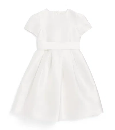 Il Gufo Kids' Kleid Aus Baumwolle Und Seide In Milk/milk