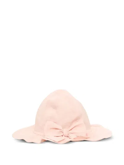 Il Gufo Kids' Bow-embellished Sun Hat In Pink