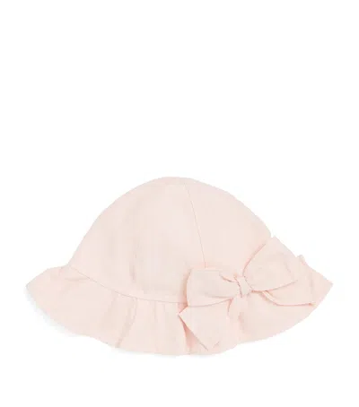 Il Gufo Kids' Bow Sun Hat In Pink