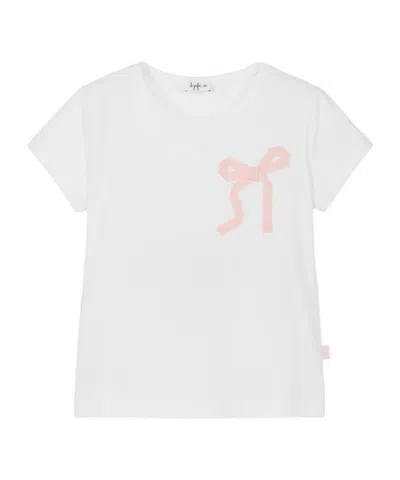 Il Gufo Kids' Bow T-shirt In White
