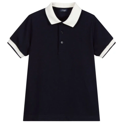 Il Gufo Babies' Boys Blue Cotton Polo Shirt