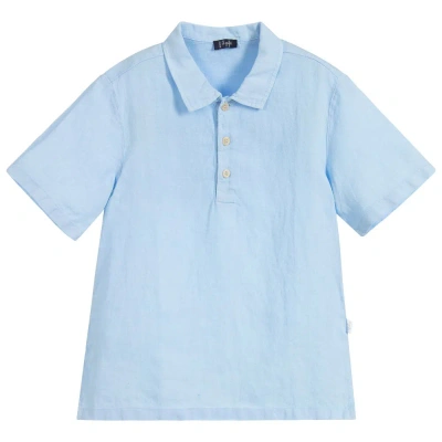 Il Gufo Babies' Boys Blue Linen Shirt