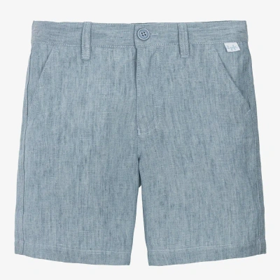 Il Gufo Kids' Boys Blue Linen Shorts