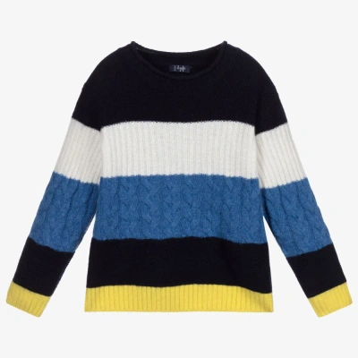 Il Gufo Babies' Boys Blue Wool Knit Sweater