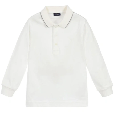 Il Gufo Babies' Boys Ivory Cotton Polo Shirt In Neutral