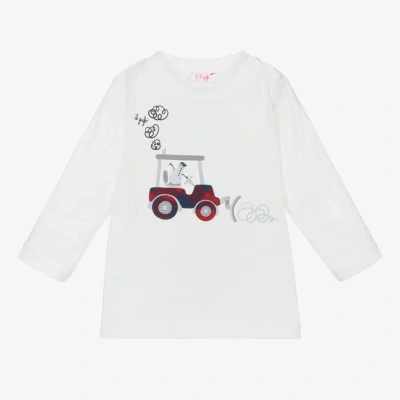 Il Gufo Babies' Boys Ivory Tractor Top