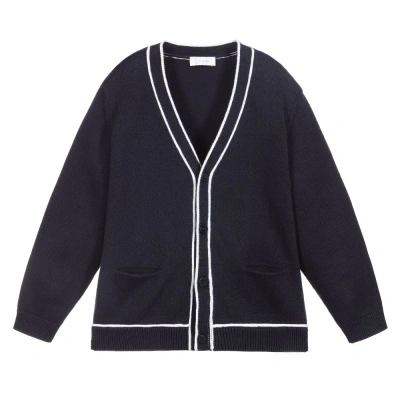 Il Gufo Babies' Boys Navy Blue Cotton Cardigan