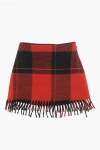 Il Gufo Buffalo Check Skirt With Fringes