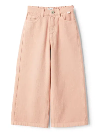 Il Gufo Kids' Button-fastening Jeans In Pink