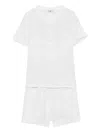 Il Gufo Button-front Linen Shorts Set