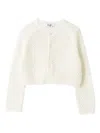 Il Gufo Button-front Open-knit Cardigan In White