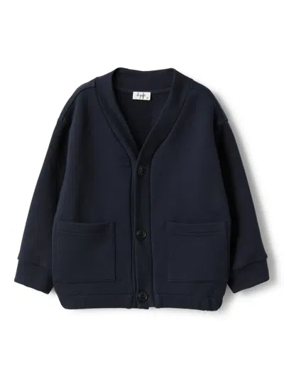 Il Gufo Kids' Button-up Cardigan In Blue