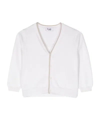 Il Gufo Button-up Fine-knit Cardigan In White