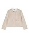 Il Gufo Button-up Tweed Jacket In Neutrals