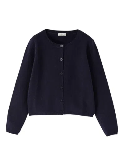 Il Gufo Kids' Buttoned Cardigan In Black