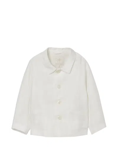 Il Gufo Kids' Buttoned Jacket In White