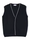 Il Gufo Cotton Sweater Vest In Blue