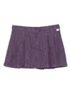 Il Gufo Buttoned Pleated Skirt In Purple