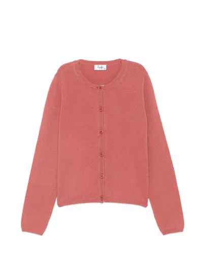Il Gufo Button-up Wool Cardigan In Pink