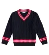 IL GUFO CABLE-KNIT COTTON SWEATER