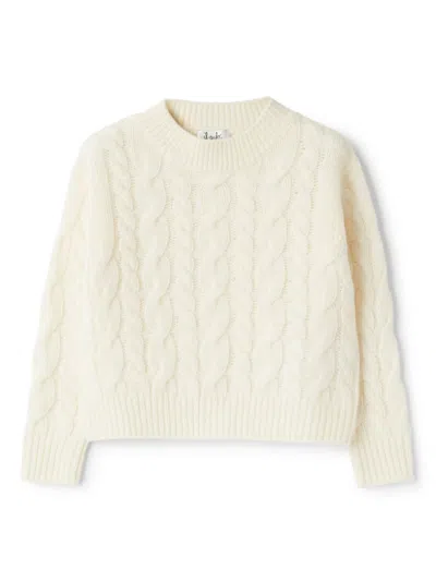 Il Gufo Kids' Cable-knit Jumper In Bianco