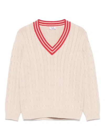 Il Gufo Kids' Cable-knit Sweater In Neutrals