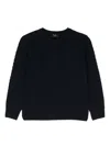 Il Gufo Boys Navy Blue Merino Wool Sweater In Blue