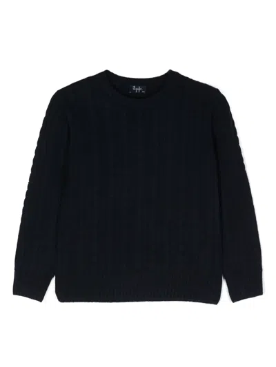 Il Gufo Kids' Boys Navy Blue Merino Wool Sweater