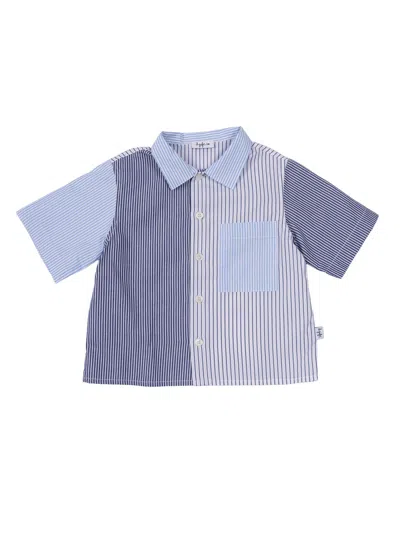 Il Gufo Kids'  Camicia M. Corta In Blue