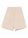 Il Gufo Canvas Bermuda Shorts In Neutrals