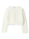Il Gufo Open-knit Cardigan In White