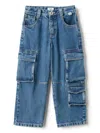 Il Gufo Cargo Jeans In Blue