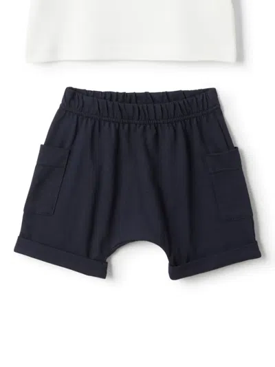 Il Gufo Babies' Cargo Pocket Shorts In White