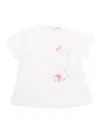 Il Gufo Cat Daisy Print T-shirt In White
