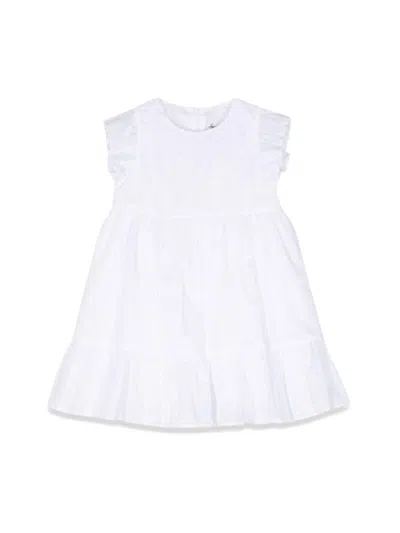 Il Gufo Charming Mini Dress For Girls In White