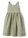 Il Gufo Check-pattern Dress In Green
