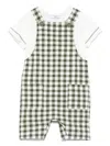 Il Gufo Check-pattern Dungarees Set In Green
