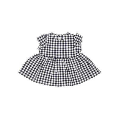 Il Gufo Check Short-sleeved Mini Dress Kids In Multicolor