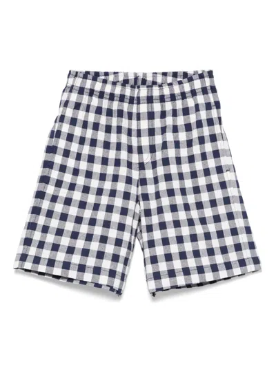 Il Gufo Kids' Checked Bermuda Shorts In Blue