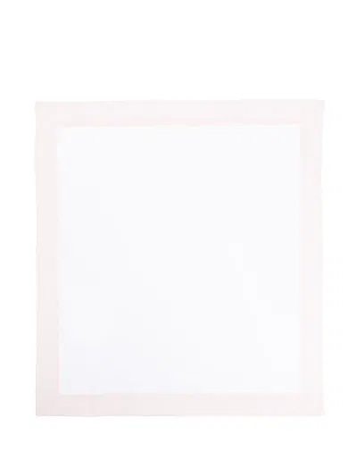 Il Gufo Checked-border Blanket In White