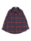 Il Gufo Checked Cotton Shirt In Blue