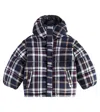 Il Gufo Checked Down Jacket In Blue