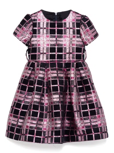 Il Gufo Kids' Checked Dress In Pink