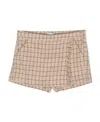 Il Gufo Checked Fringe-detail Short In Brown