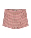 Il Gufo Checked Fringe-detailing Short In Pink
