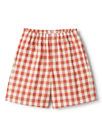 Il Gufo Kids' Checked Shorts In Red