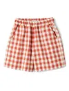 Il Gufo Checked Shorts In Red