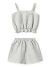Il Gufo Checked Shorts Set In White